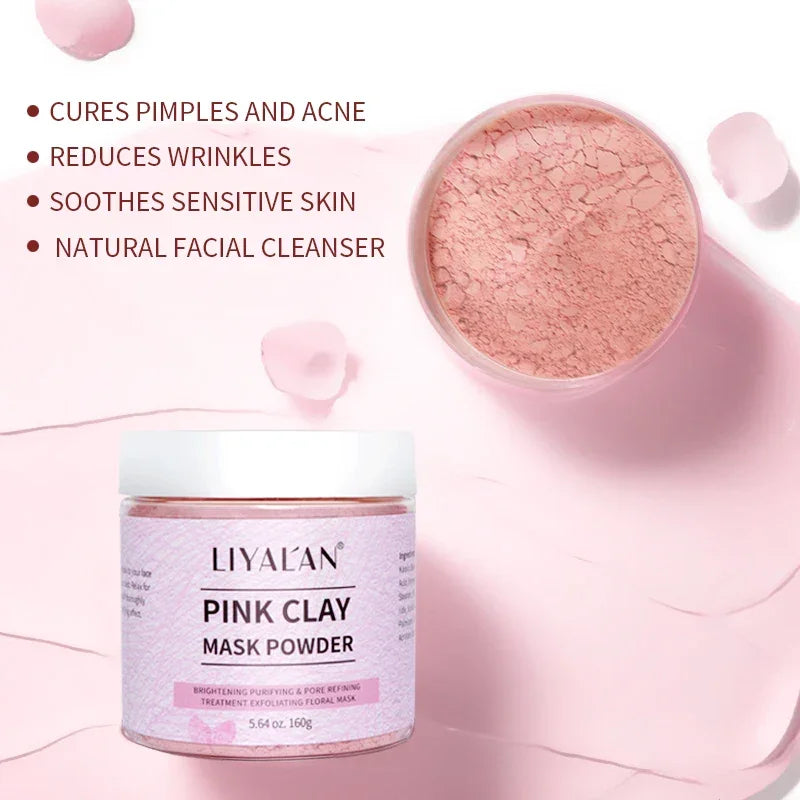 Pink Clay Mask Powder – Pore Purifying & Brightening Peaceful Pleasures Health and Wellness