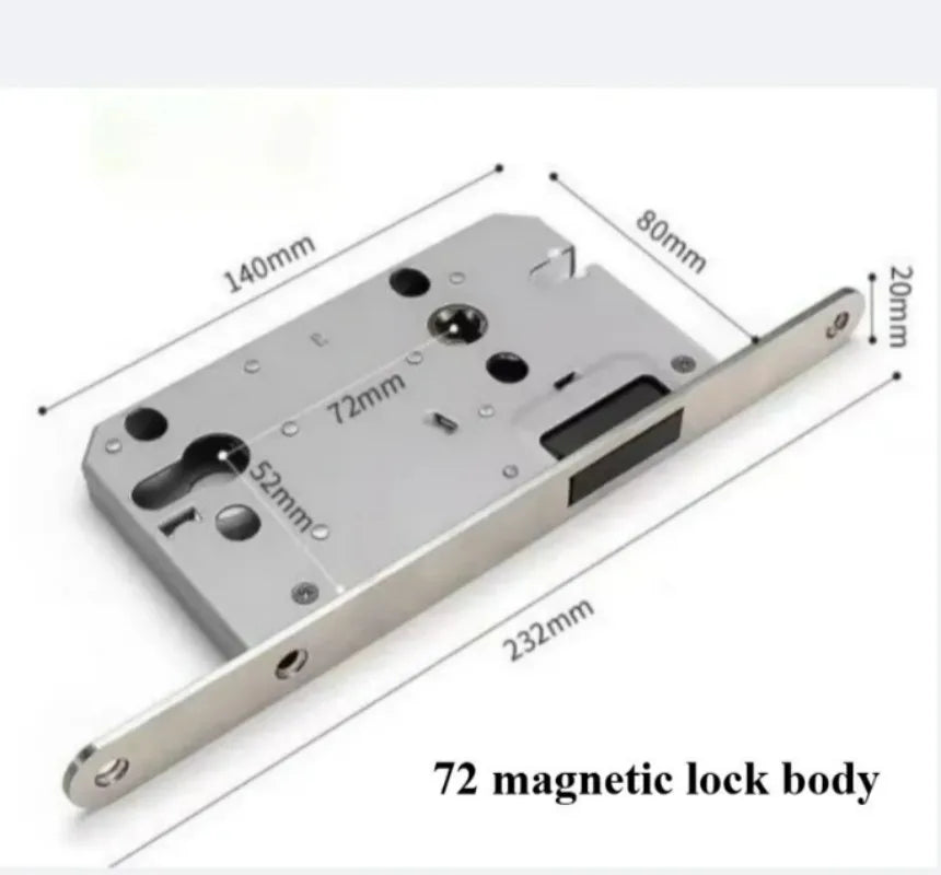 Retro Wooden Door Handle Lock | Silent Magnetic Split Lock