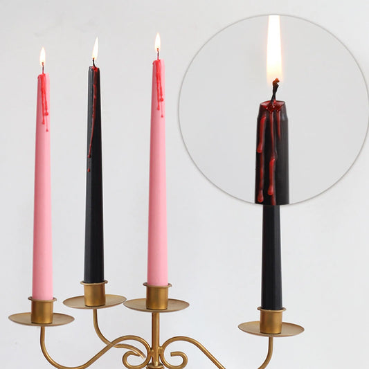 4-Pack Vampire Tears Gothic Taper Candles | Halloween Decor Gothic Art Candles Peaceful Pleasures Health and Wellness