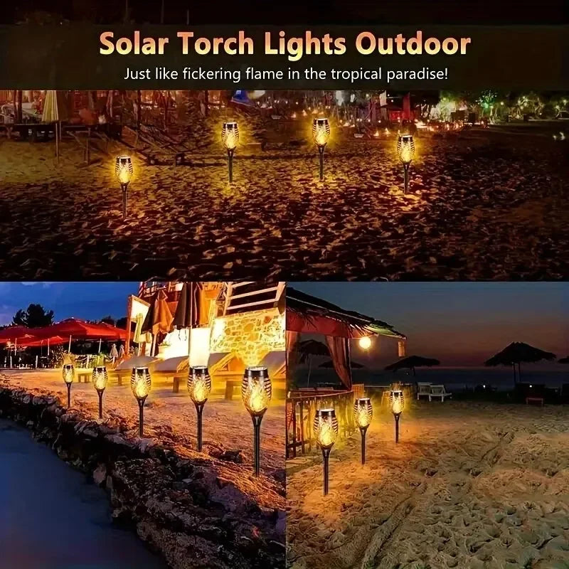 12 LED Solar Flame Torch Light | Waterproof Garden Path Lamp