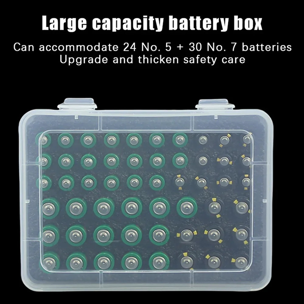 AA AAA Battery Organizer Box – 54-Cell Storage Case & Dispenser