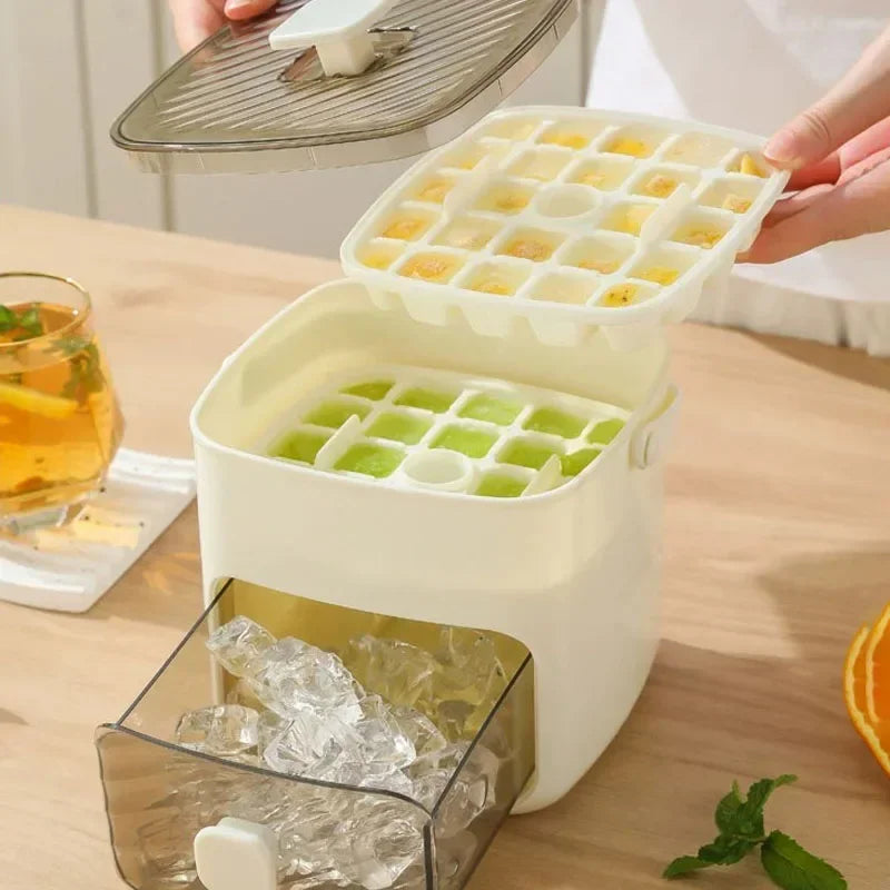 Brigii Stackable Ice Cube Tray with Lid & Bin – 48 Cubes Ice Cube Tray Set Peaceful Pleasures Health and Wellness