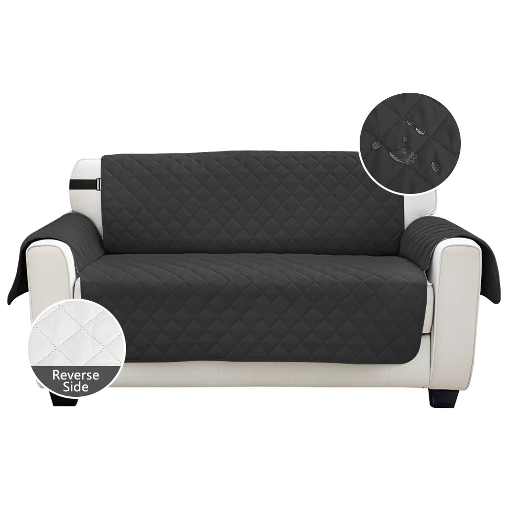 Pet Blanket Sofa Cover Waterproof & Anti-Slip Slipcovers Washable Elastic Straps Couch Recliner Armchair Protector for Kids Pets Peaceful Pleasures Health and Wellness Black Chair