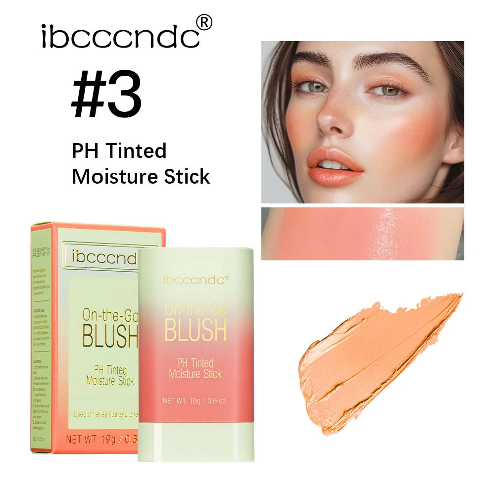Temperature Change 3-in-1 Cheek Lip Tinted pixiBlush Stick Temperature Change Blush Makeup Products Cosmetic Palette Stick Face Peaceful Pleasures Health and Wellness 3
