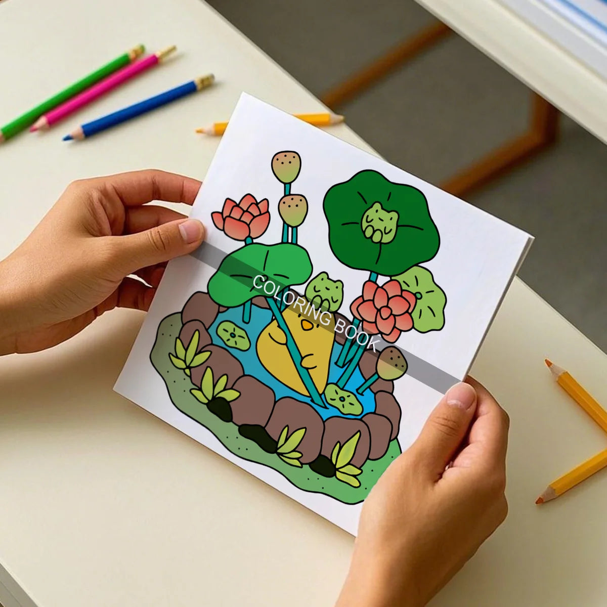 Bview Art Magical Ponds Adult Coloring Book Fantasy Summer Designs