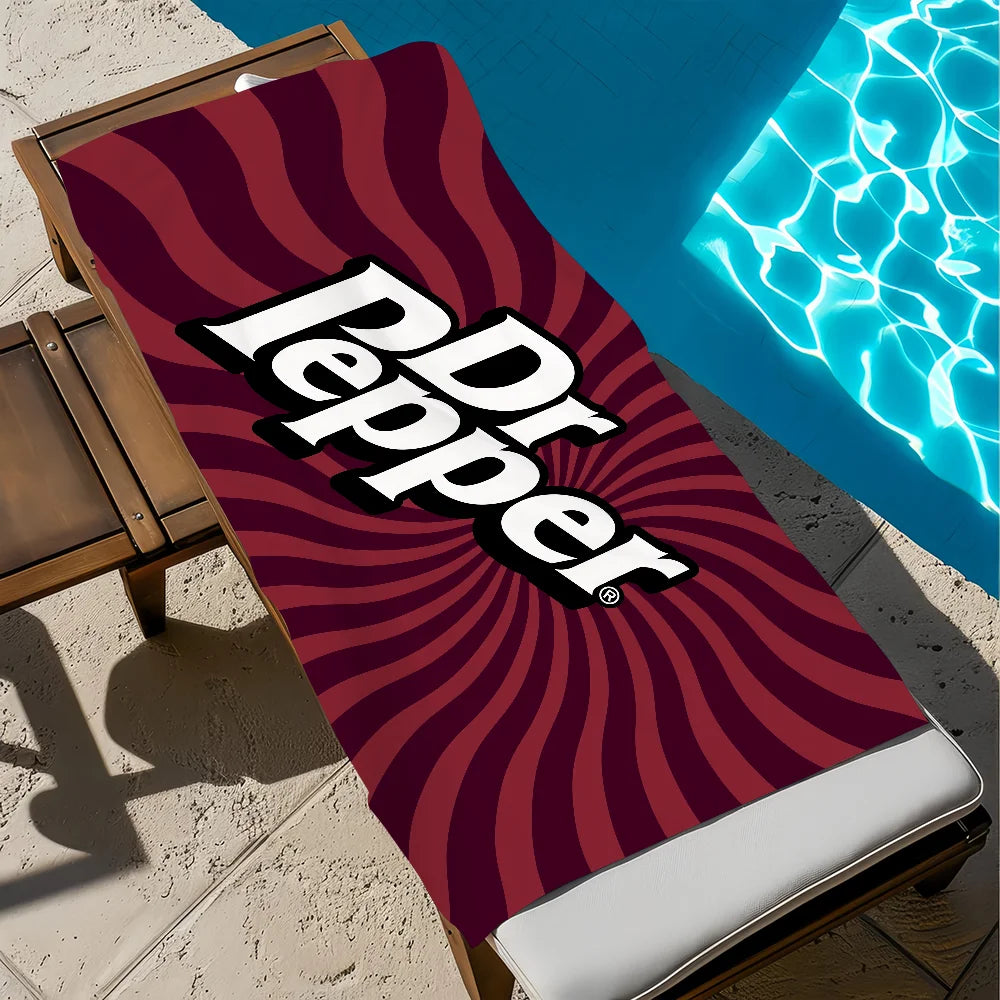 Dr Pepper Quick-Dry Beach Towel | Soft Microfiber Pool Towel Quick-Dry Beach Towel Peaceful Pleasures Health and Wellness z10 STJ70x140CM