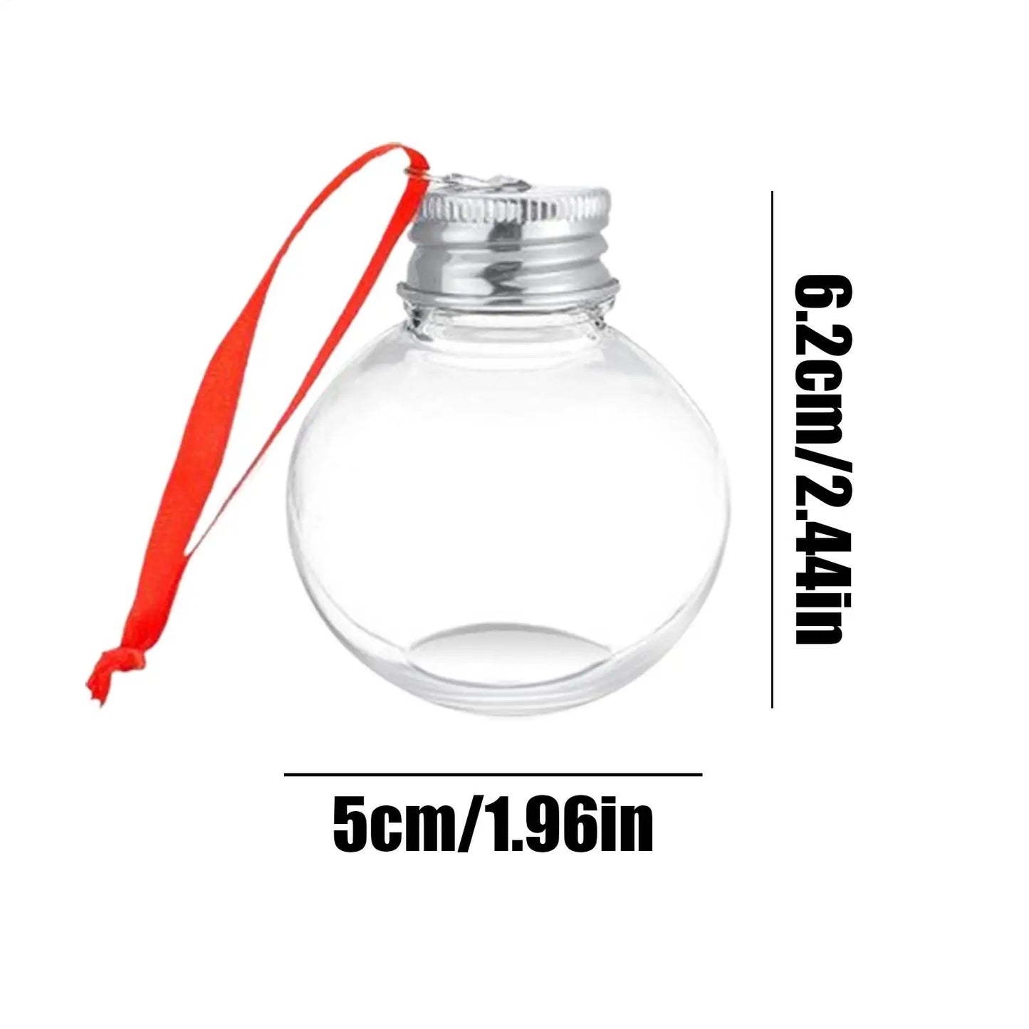 Clear Fillable Christmas Ornaments Set of 12 – DIY Ball Pendants