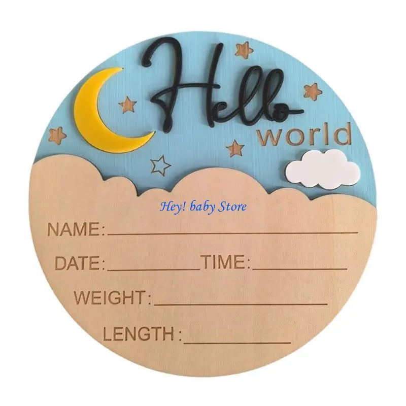 Baby Welcome Sign Nursery Decoration – Moon Charm Keepsake