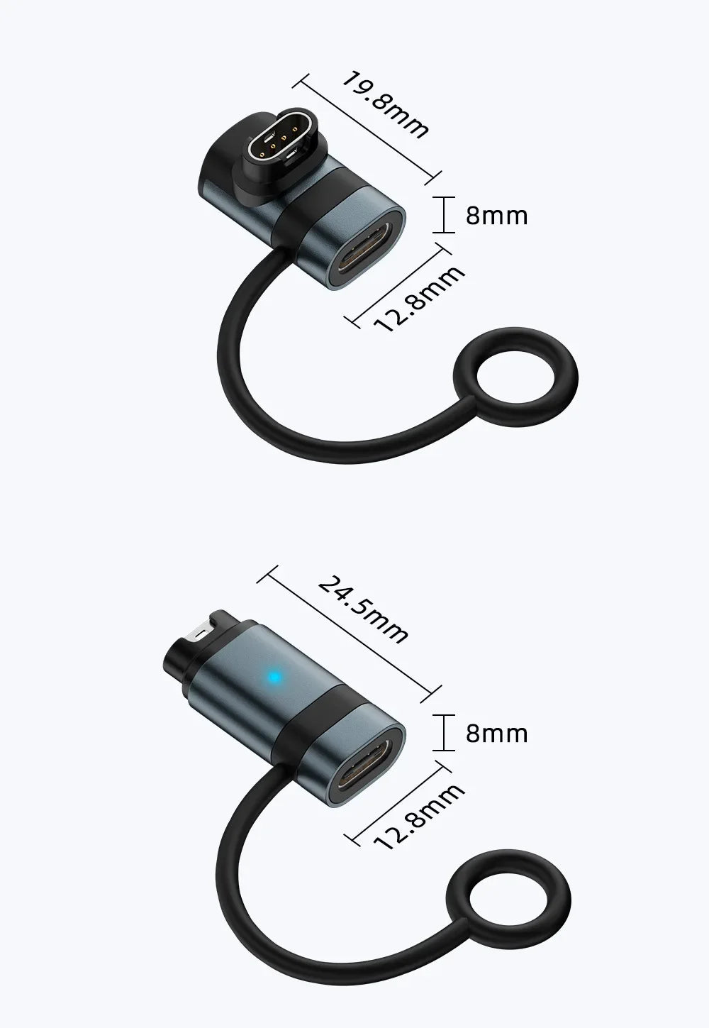 For Garmin Fenix E 8 7 7S 7X 6S 6 Approach S50 tactix 8 Lily 2 Active Approach S70 Type C Adapter Fast Charging Adaptador Peaceful Pleasures Health and Wellness