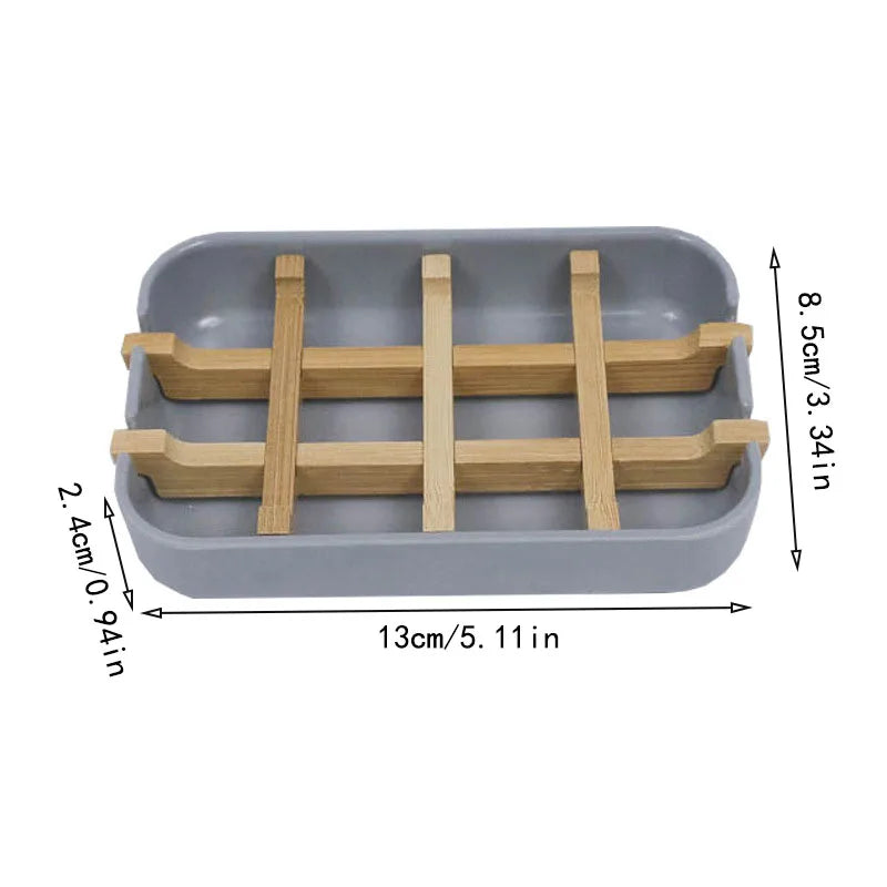 Bamboo wooden soap dish, bathroom soap rack, shower soap rack, sink deck, bathtub, shower tray Peaceful Pleasures Health and Wellness