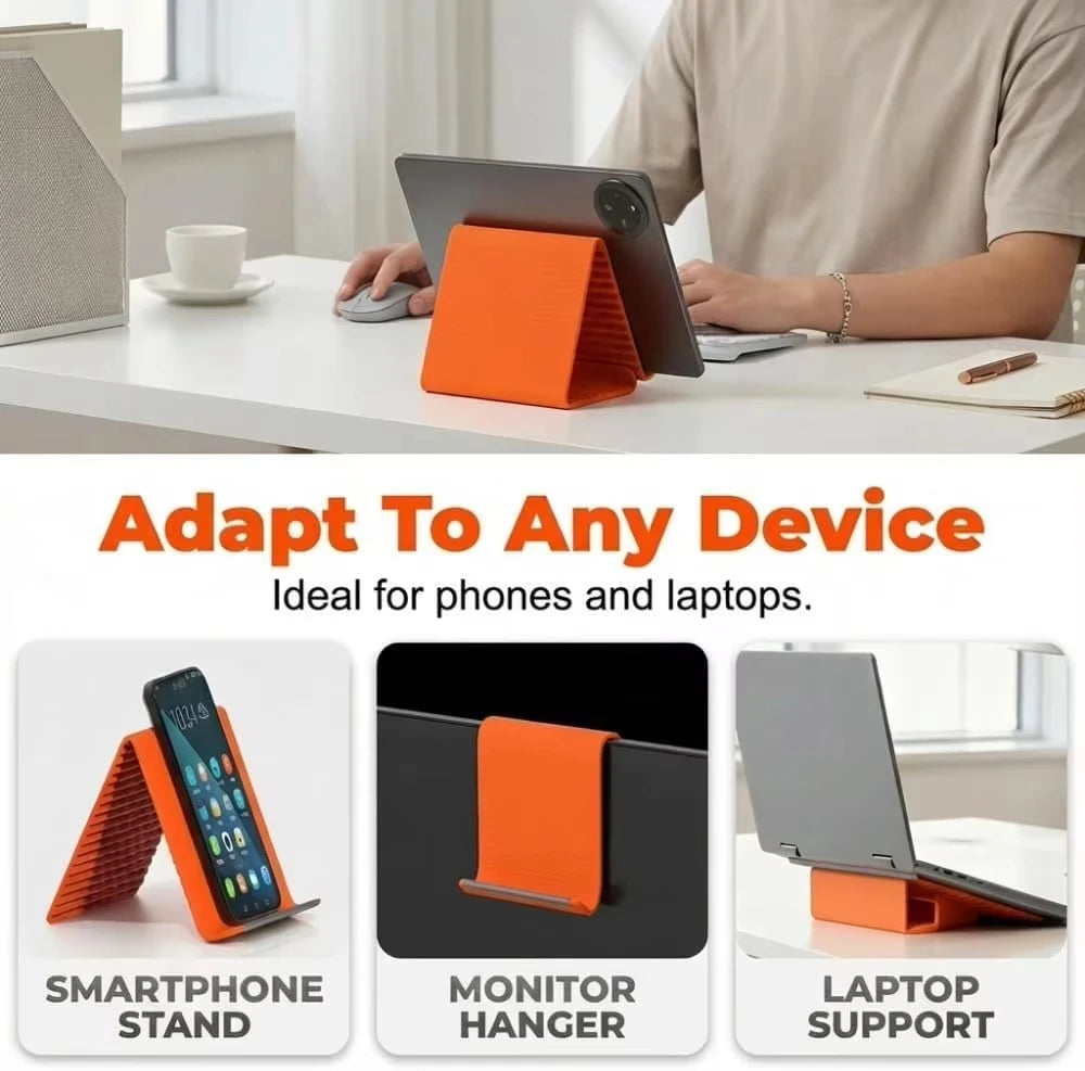 Flexible Foldable Silicone Phone & Tablet Stand | Portable Desk Holder