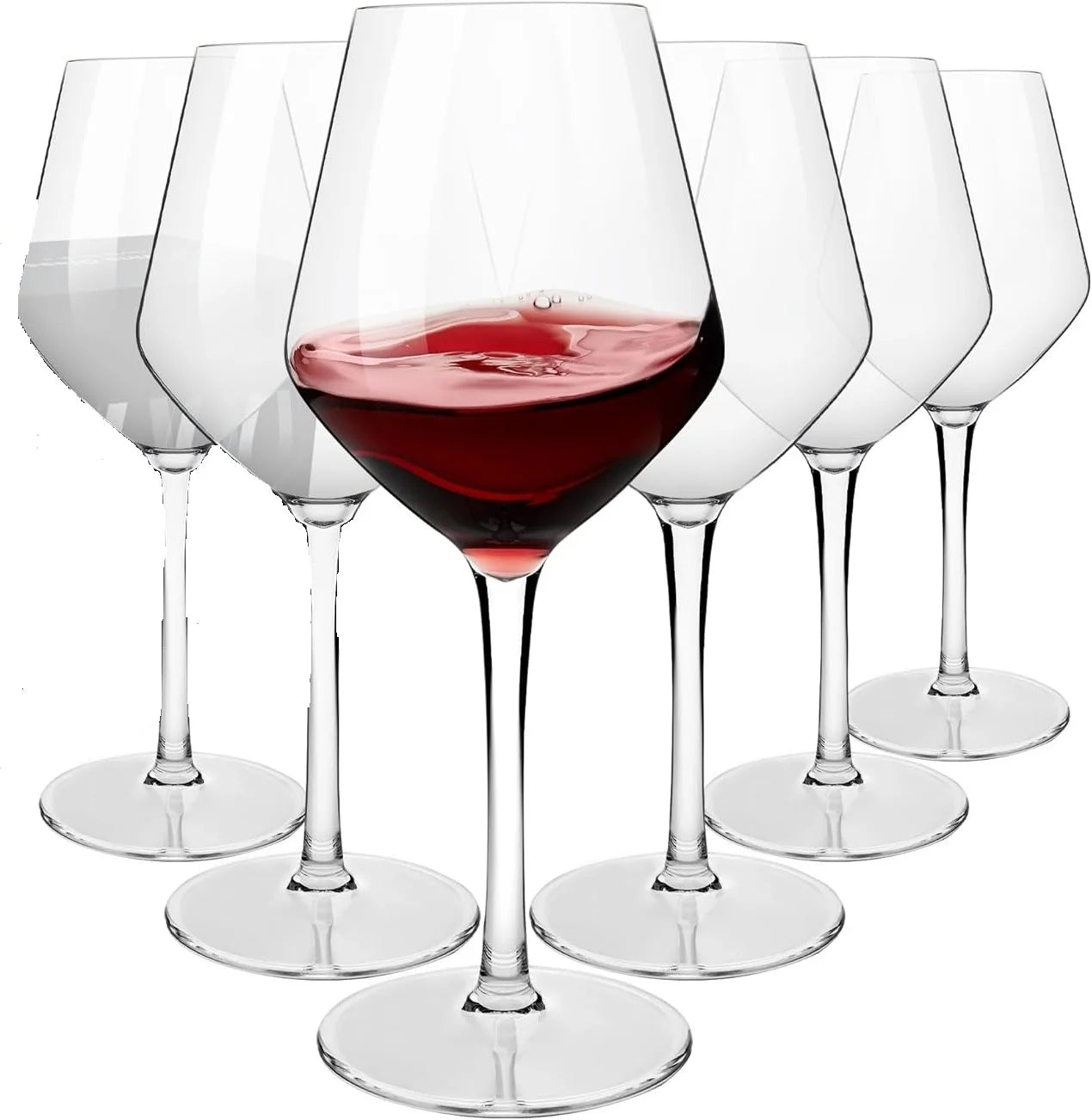 Clear Unbreakable Plastic Stem Wine Glass Cups Home Bar Accessories Goblet Vasos De Cristal Para Bar Tumbler Cups In Bulk Peaceful Pleasures Health and Wellness 6PCS
