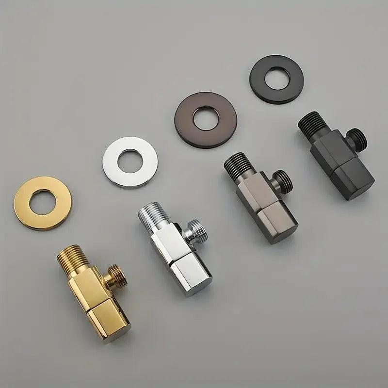 Mini Brass Tee Valve – Gold & Silver, Universal Threads