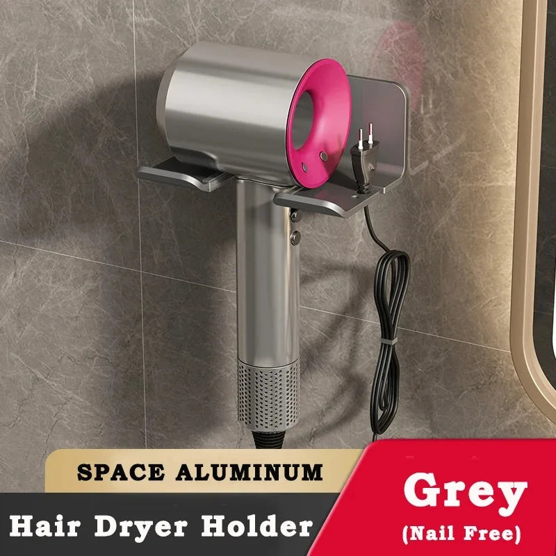 Wall Mounted Hair Dryer Holder | No-Drill Bathroom Organizer