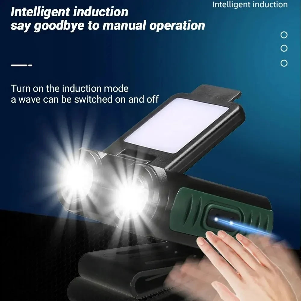 ESMARTER COB LED Headlamp | Gesture Sensor USB-C Rechargeable