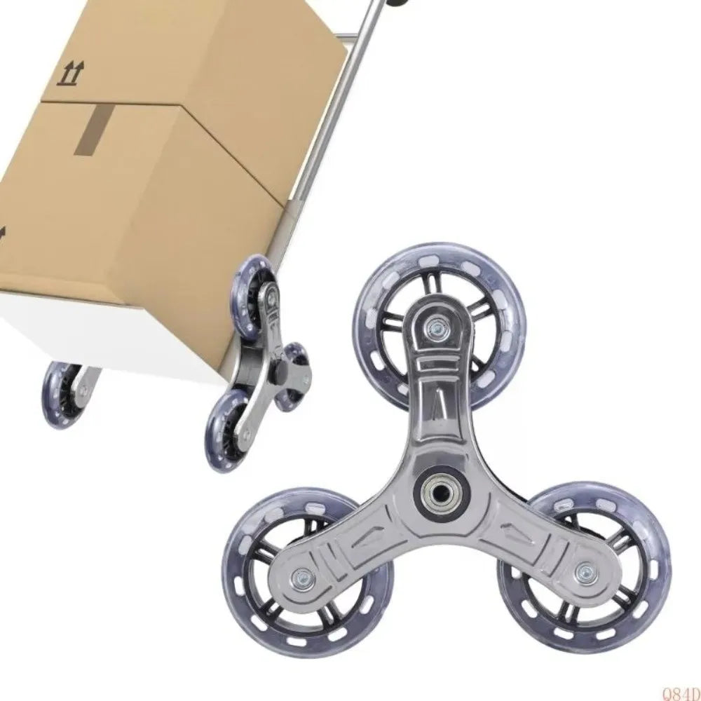 Triangle Stair Climbing Cart Wheels | Steel & PU | 35kg Load