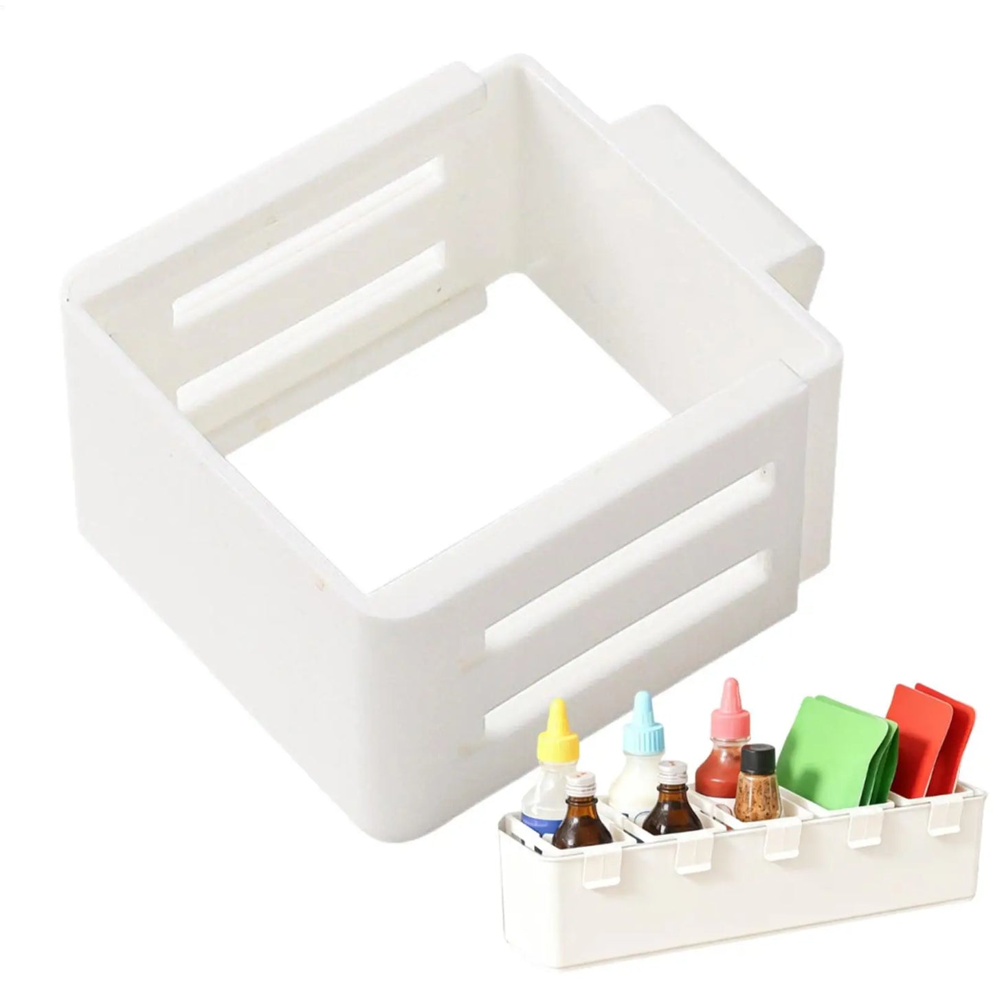 Expandable Fridge Door Organizer Basket | Snap-On Storage