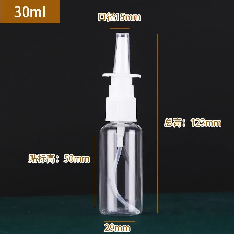 5-Pack Refillable Nasal Mist Spray Bottles 10ml 20ml 30ml
