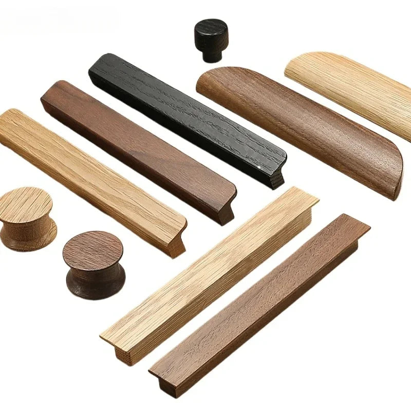 Natural Walnut Wood Cabinet & Drawer Handles | Modern Pull