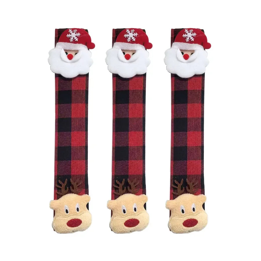 Christmas Fridge Handle Covers | 3D Holiday Designs, 8-Pack