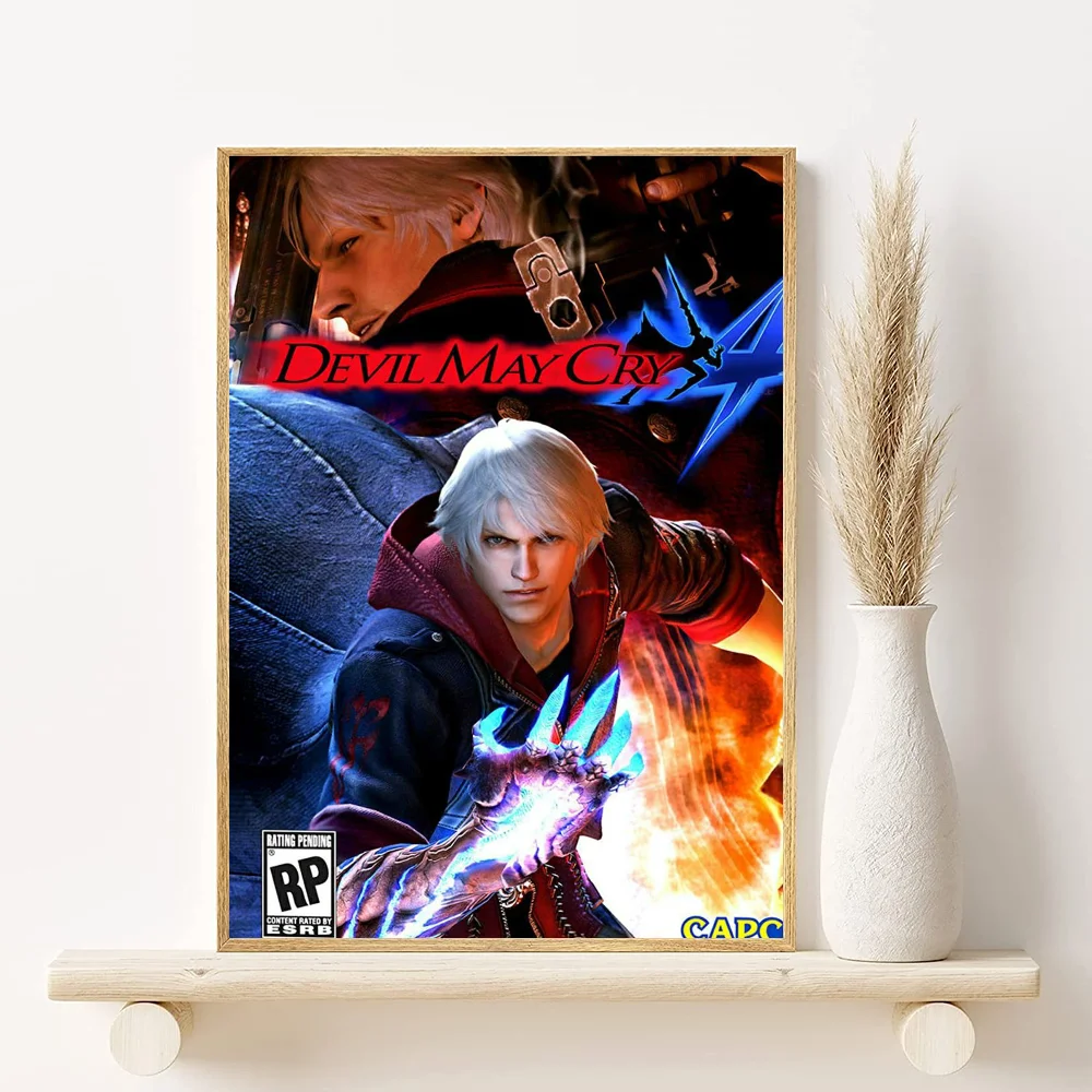 Devil May Cry Anime Poster HD Waterproof PVC Wall Art Decor Anime Wall Poster Peaceful Pleasures Health and Wellness
