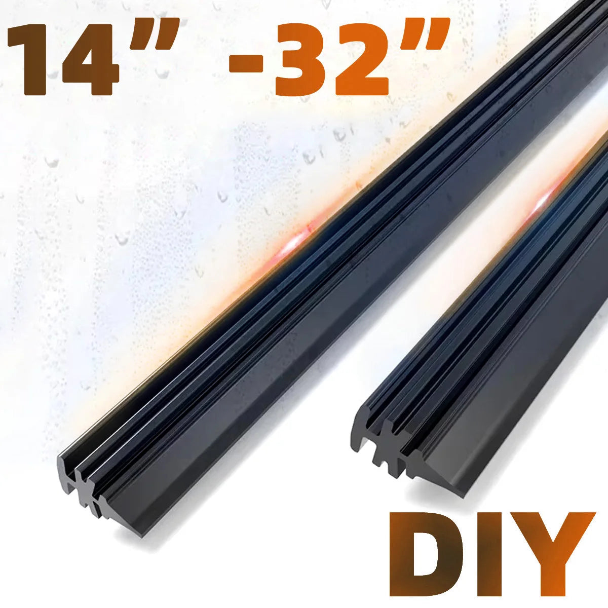 Universal Boneless Wiper Rubber Refill Strip 14" to 32" Peaceful Pleasures Health and Wellness