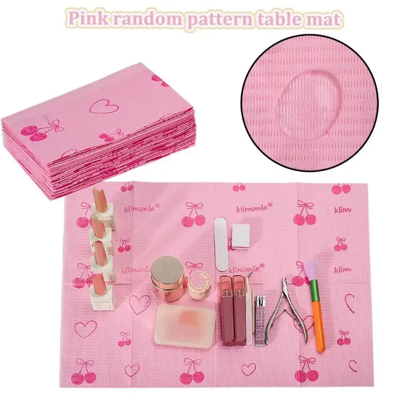 20/50/125pcs Disposable Table Mat Nail Art Waterproof Nail Paper Towels Clean Pads Protection Manicure Napkins Peaceful Pleasures Health and Wellness