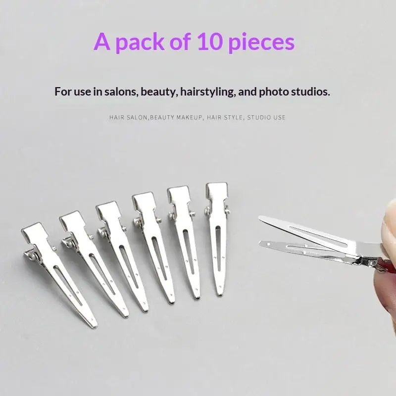 10Pcs Nail Art Auxiliary Positioning Clip Nail Piece French-style Duck Beak Clips Nail Film Piece Metal Positioning Clip Peaceful Pleasures Health and Wellness