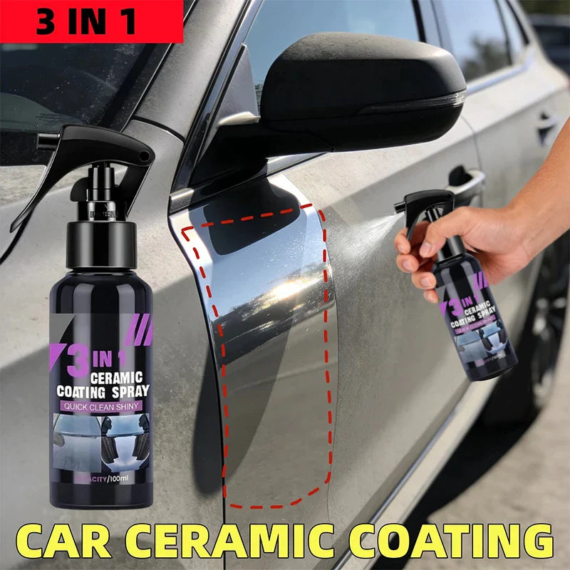 3-in-1 Car Ceramic Nano Coating Spray – Hydrophobic Protection