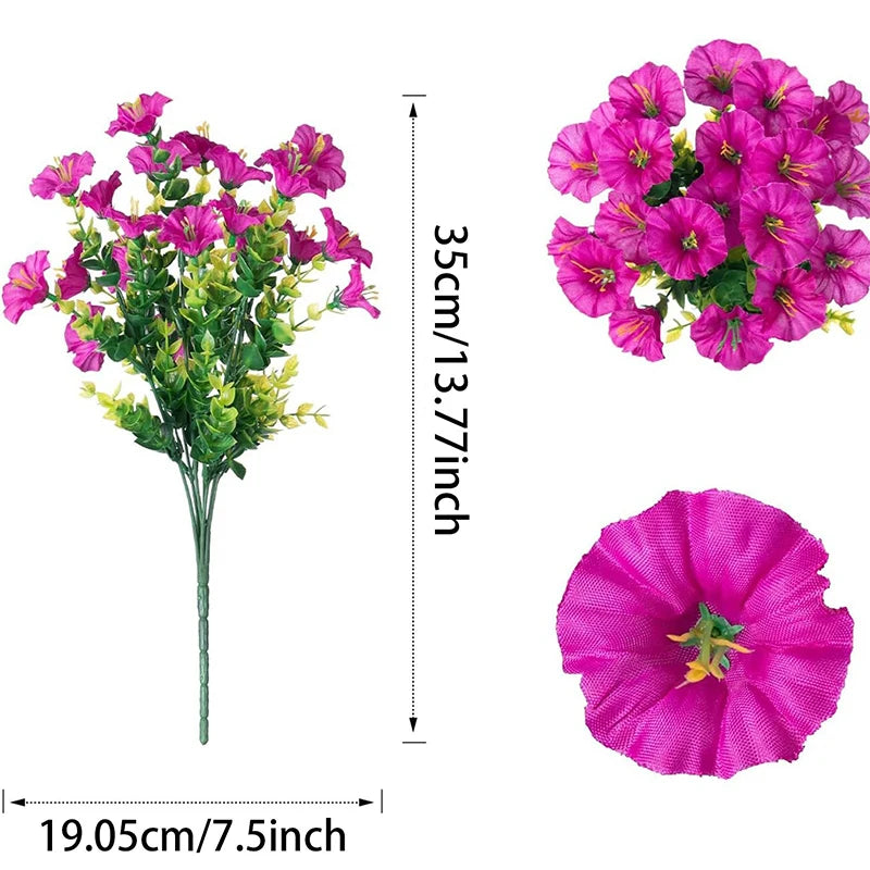35CM Silk Morning Glory Artificial Flower | UV-Protected Decor