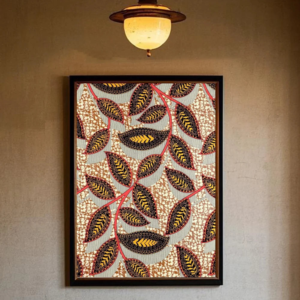 African Classic Fabric Kente Cloth Poster HD art sticky wall waterproof home living room bedroom bar aesthetic decoration Peaceful Pleasures Health and Wellness z15 30X40cmNoframe