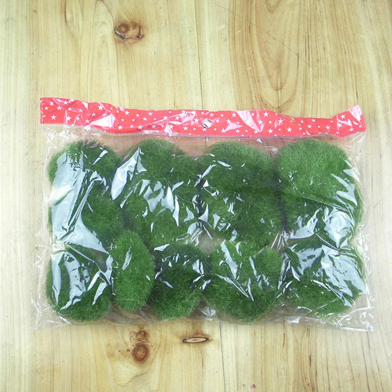 Ball Moss Stones Ornament Grass Home Plant Plastic Artificial