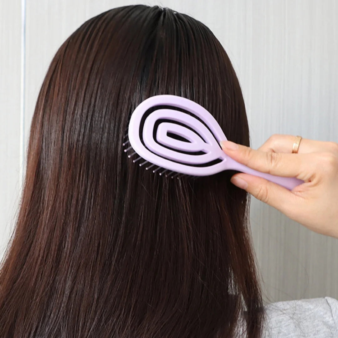 Detangling Hair Brush – Soft Bristles, Wet & Dry, Travel Size
