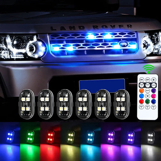 RGB LED Wireless Strobe Light – 8 Colors, Waterproof, Drone & Moto LED Strobe Light Oasis Select