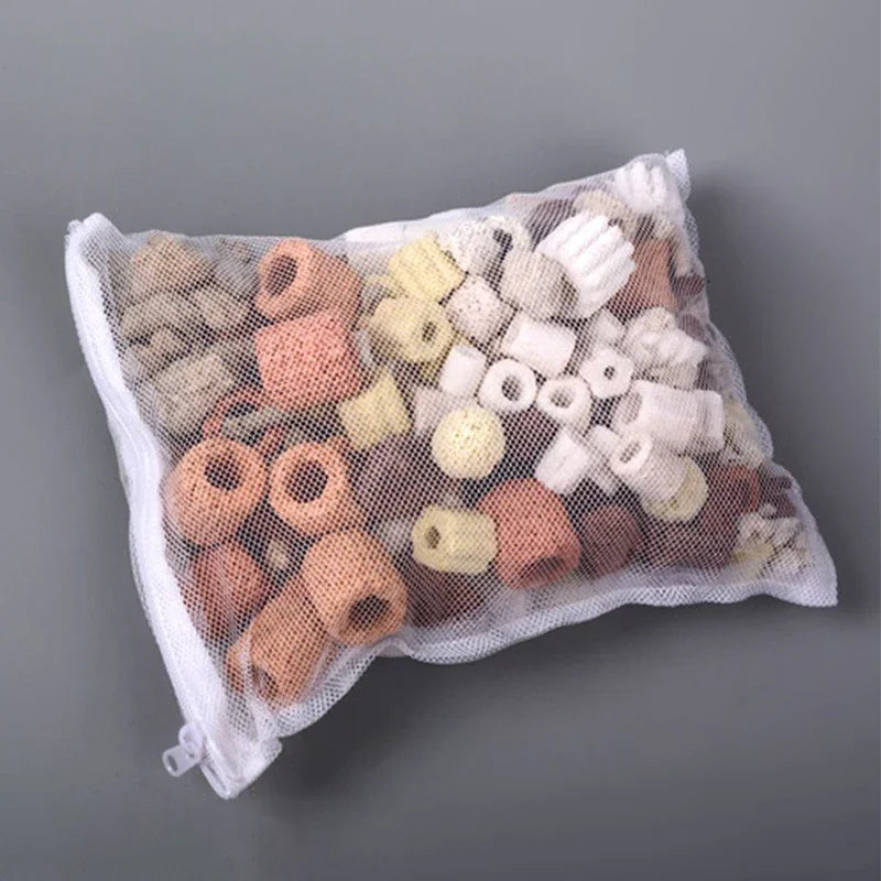5-Pack Reusable Aquarium Filter Media Bags with Zipper