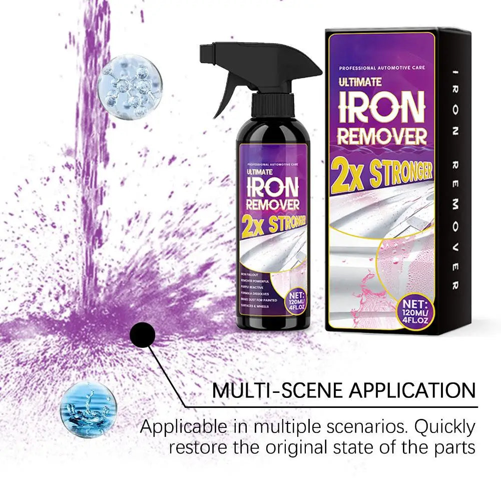 Stronger Purple Car Rust Remover 1/3/5pcs 120ml Tire Metal Surface Decontamination Anti-oxidation Refurbishment Cleaning Spray Peaceful Pleasures Health and Wellness