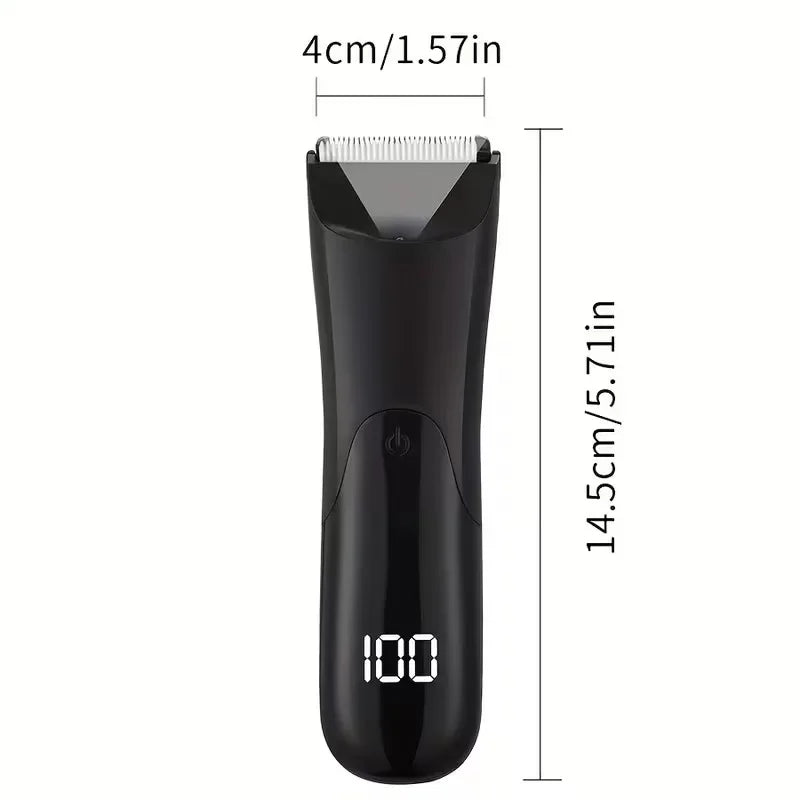 Men's Electric Beard Trimmer & Body Groomer with LED Light