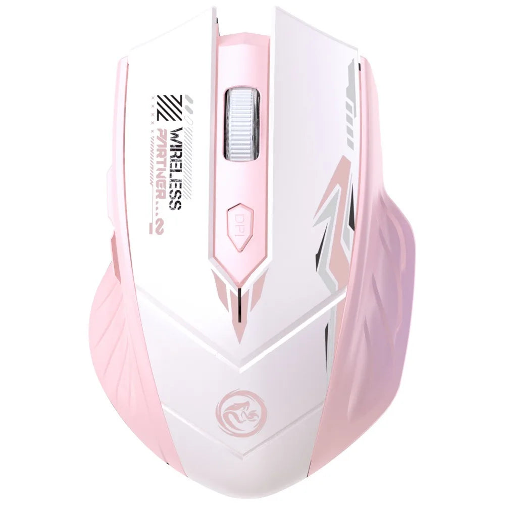 Bluetooth 5.4 Mouse Dual-Mode 2.4G Wireless Mouse 6 Buttons Gaming Mouse Office Silent Mice Rechargeable Mouse For PC Laptop Peaceful Pleasures Health and Wellness Pink