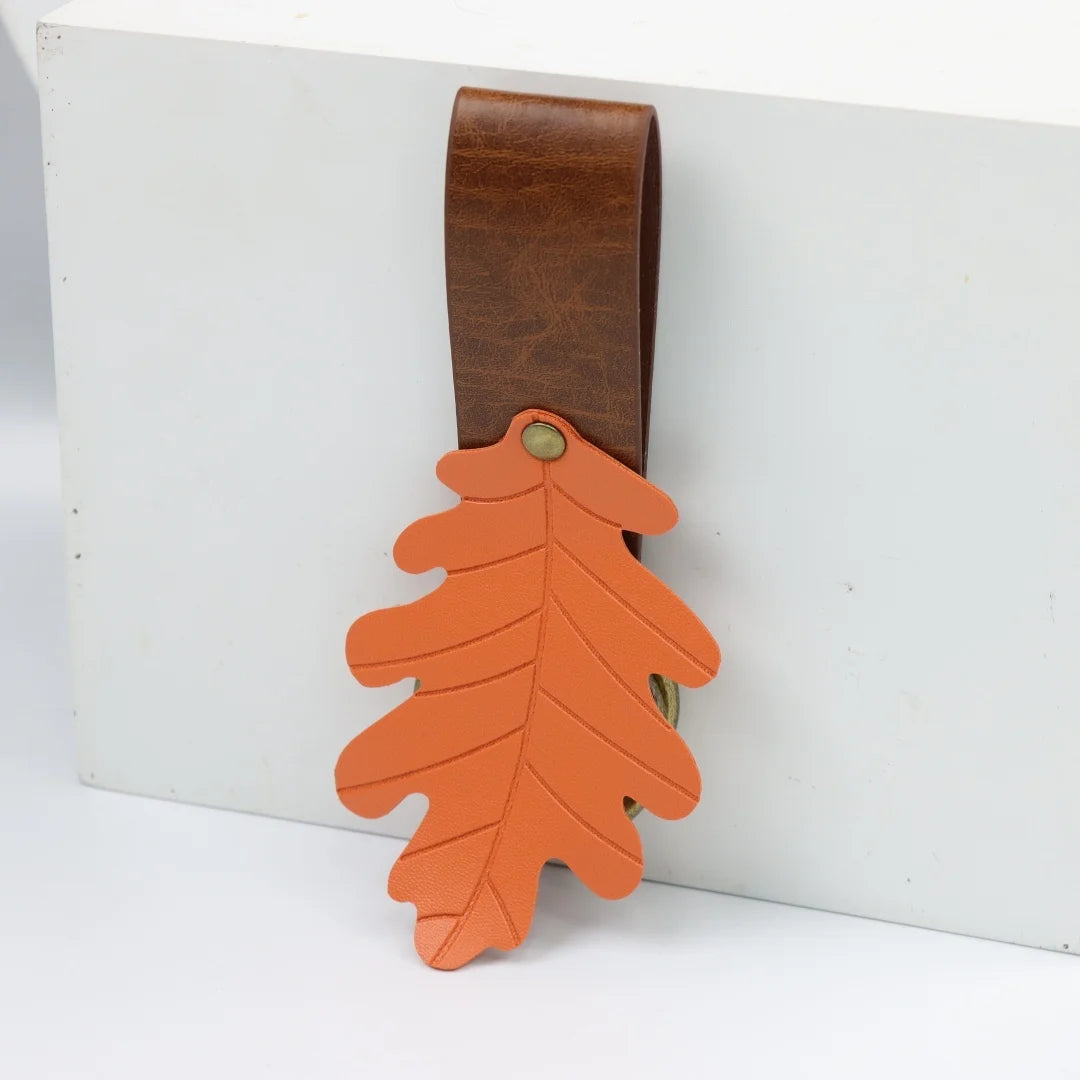 Vintage Oak Leaf Leather Waist Belt Accessory Double O Ring Skirt