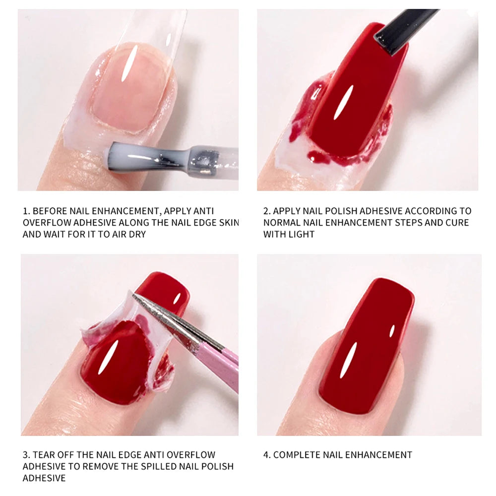 15ml Nail Peel Off Liquid Anti-Overflow Glue Edge Latex Tape, Peel OffCuticle Guard Nails Finger Lacquer Protector Peaceful Pleasures Health and Wellness