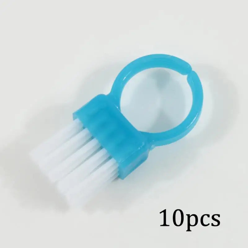10Pcs Mini Ring Nail Dust Cleaning Brush Soft Hair DIY Nails Brushes Professional Dust Cleaning Make Up Brush Manicure Care Tool Peaceful Pleasures Health and Wellness 10Pcs Blue