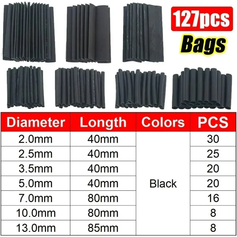Assorted Heat Shrink Tubing Set – Polyolefin Wire Insulation