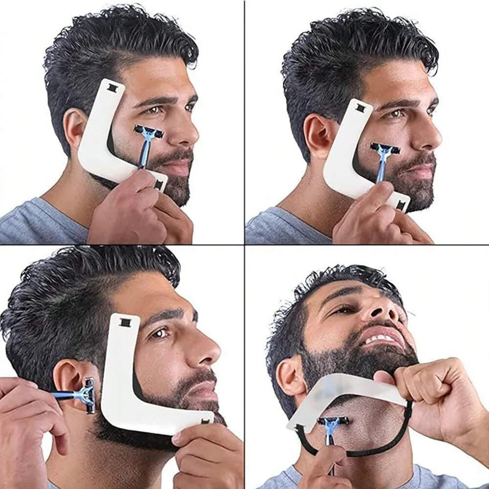 Beard Shaper & Neckline Shaving Template – Goatee & Mustache Guide