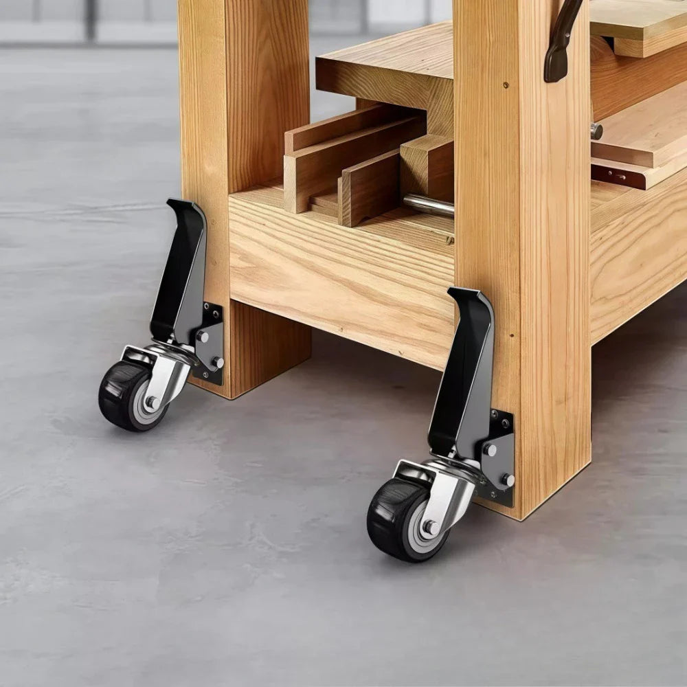 165 lbs Retractable Workbench Caster Wheel | 2.5" 360° Swivel