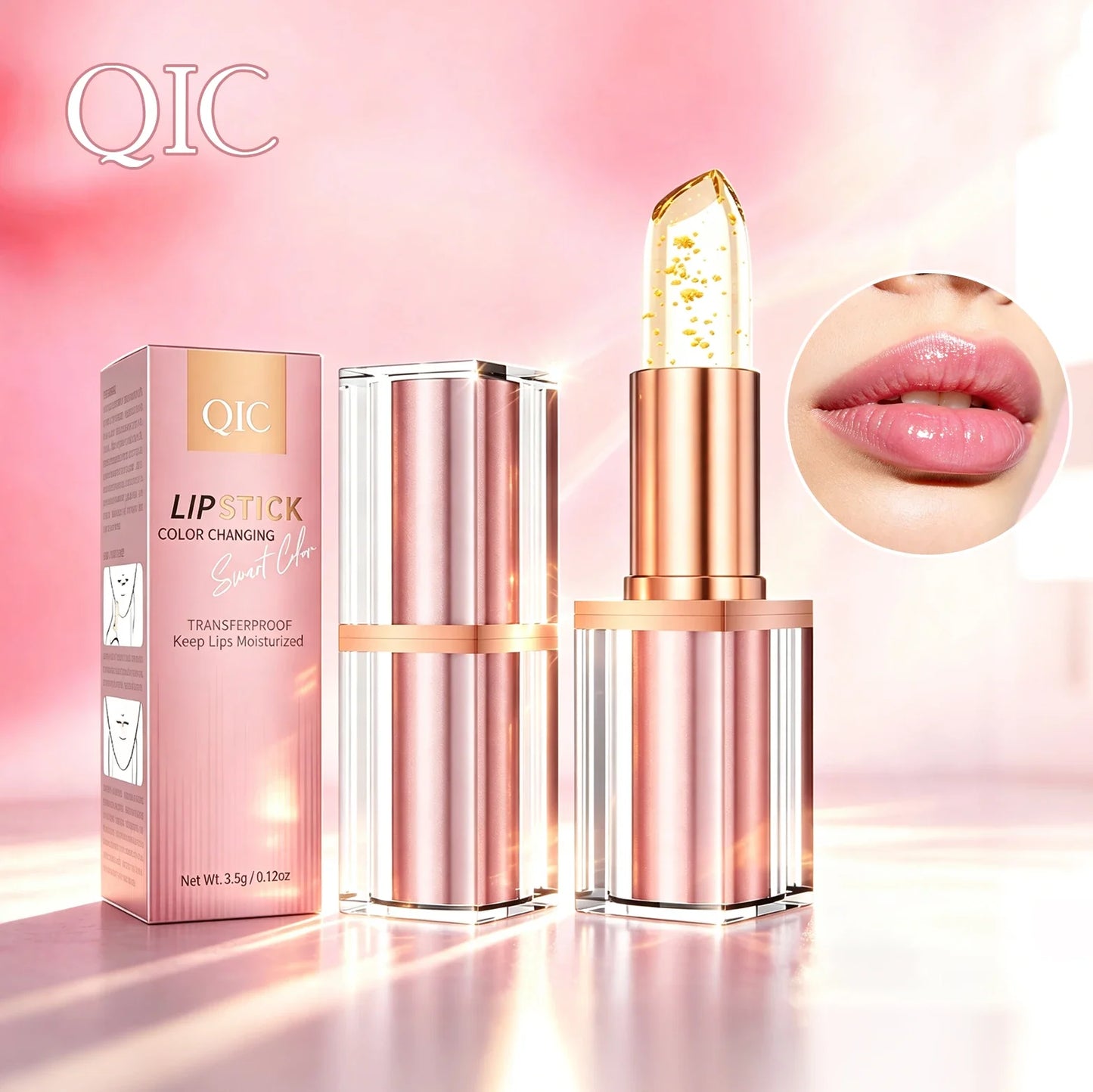 QIC Color-Changing Jelly Lipstick – Waterproof & Moisturizing