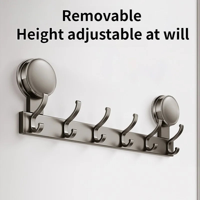 Aluminum Suction Cup Wall Hooks | Punch-Free Set of 8
