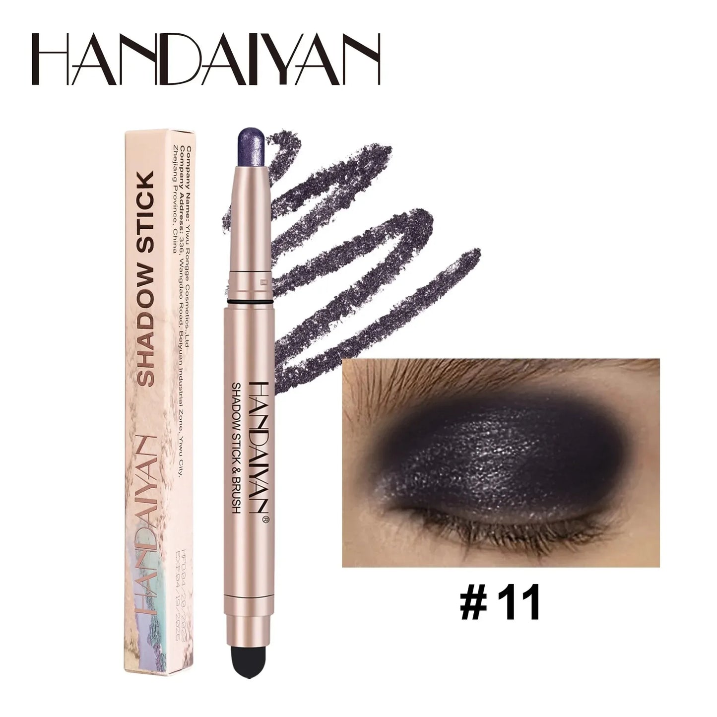 Waterproof Eyeshadow Pencil Stick | Matte Metallic Glitter