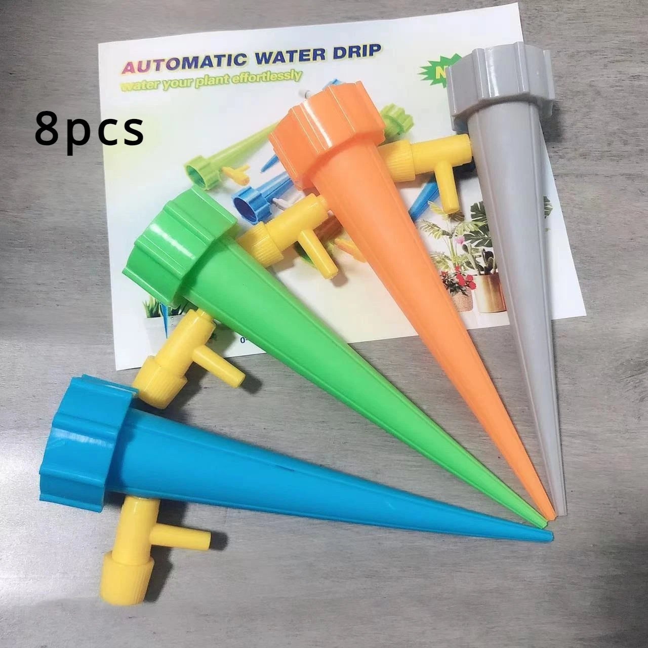 Automatic Plant Watering Device Lazy Drip Irrigation System for Home & Garden Travel Self-Watering Tool for Potted Plants Peaceful Pleasures Health and Wellness Random color 8pcs