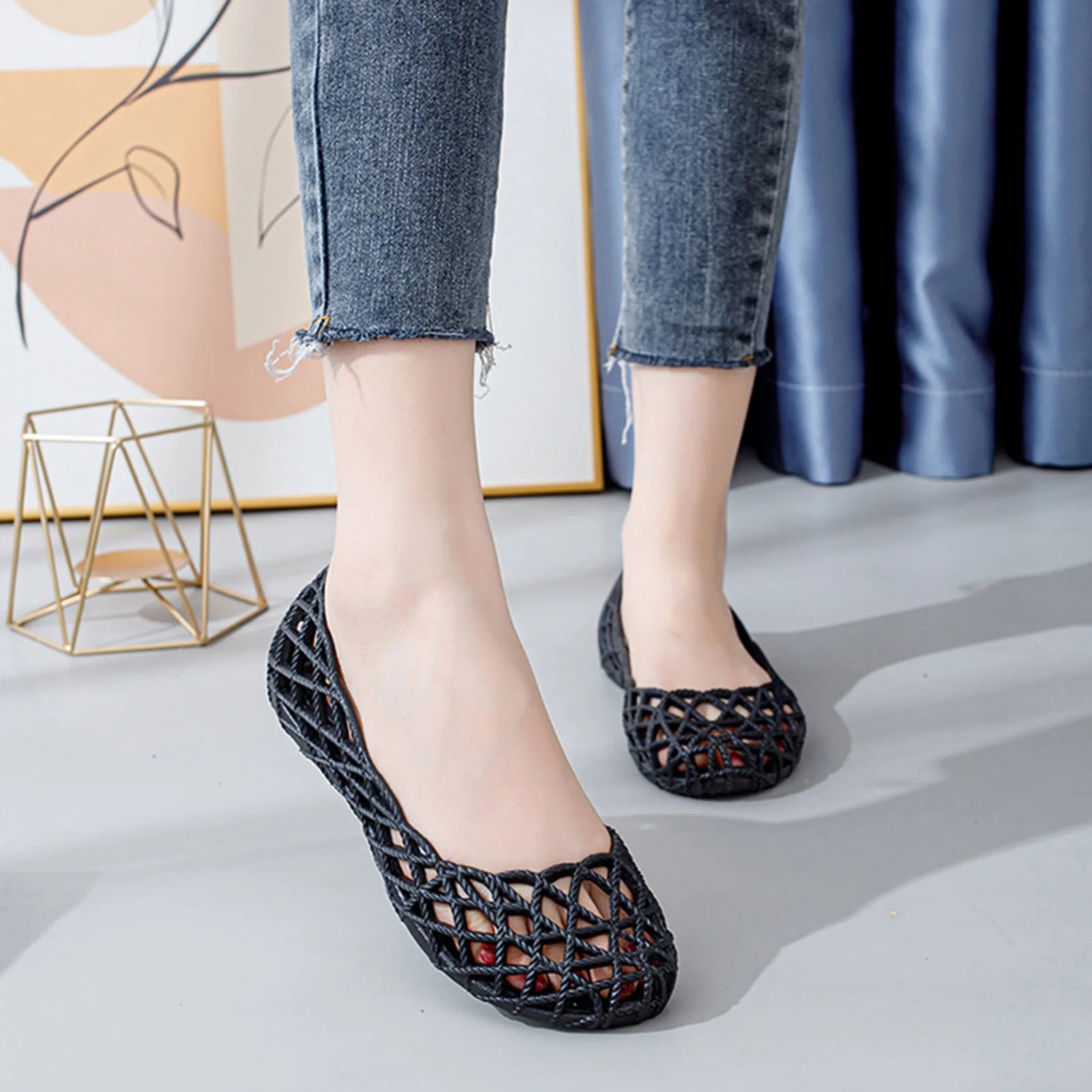 Women's Summer Casual Sandals Flat-Bottomed Comfortable Slip-On Shoes Gift for Christmas Birthday New Year Peaceful Pleasures Health and Wellness
