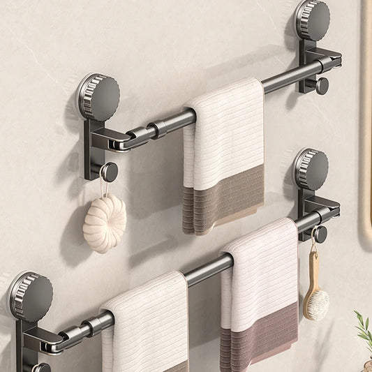 No-Drill Extendable Suction Towel Bar – Bathroom Shelf Rack Suction Towel Rack Peaceful Pleasures Health and Wellness